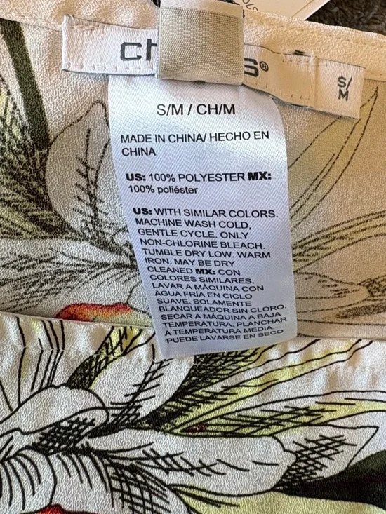 NWT Chicoâs Statement Poncho Primordial Forest Print Lightweight Resort Wear - Picture 6 of 8